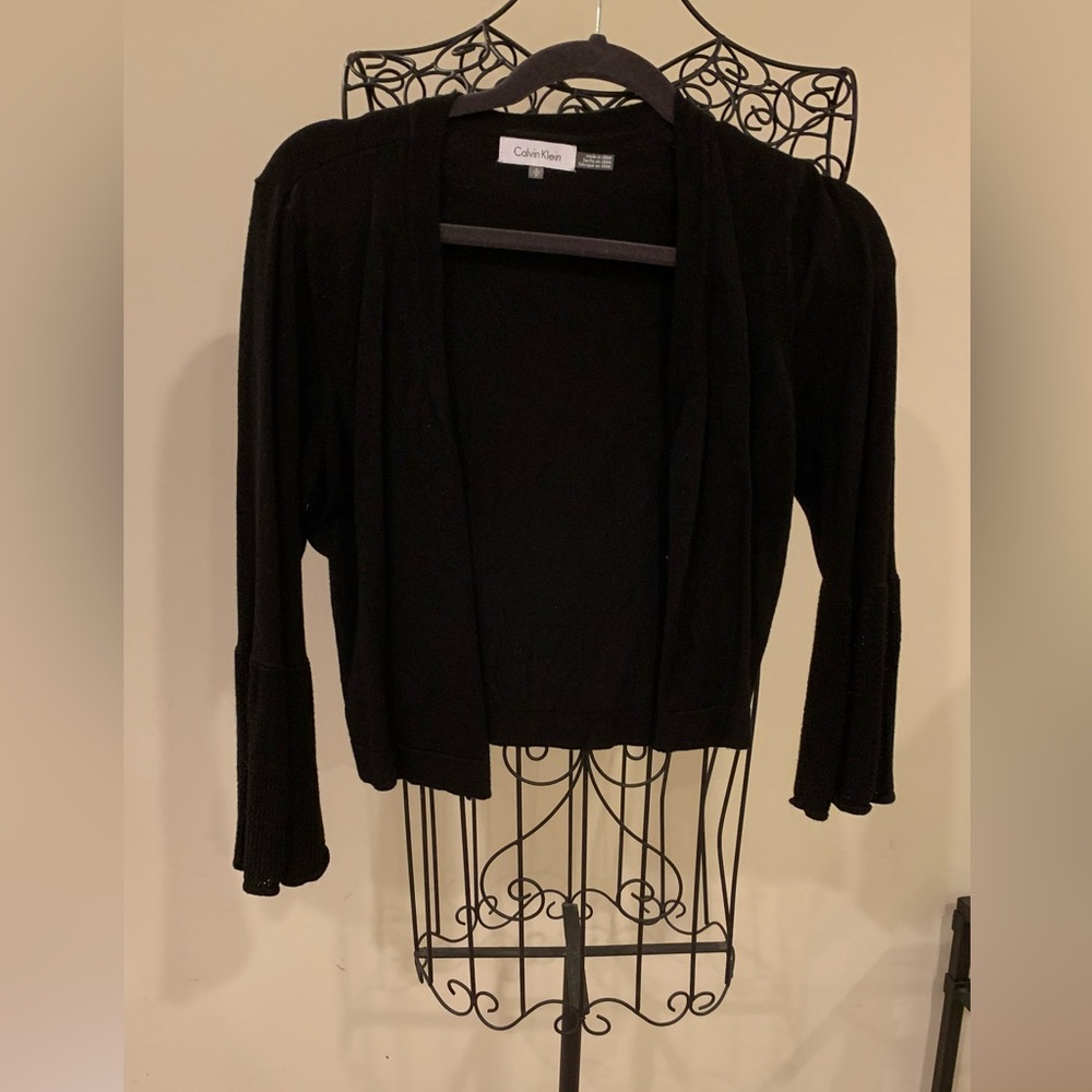 Open Front Ruffled Sweater